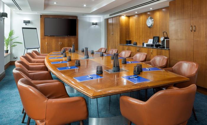 Meeting room in boardroom style